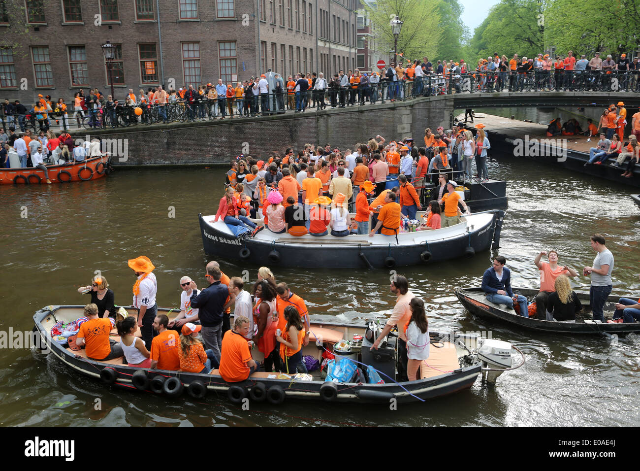 La fête du roi Amsterdam Hollande PaysBas Photo Stock Alamy