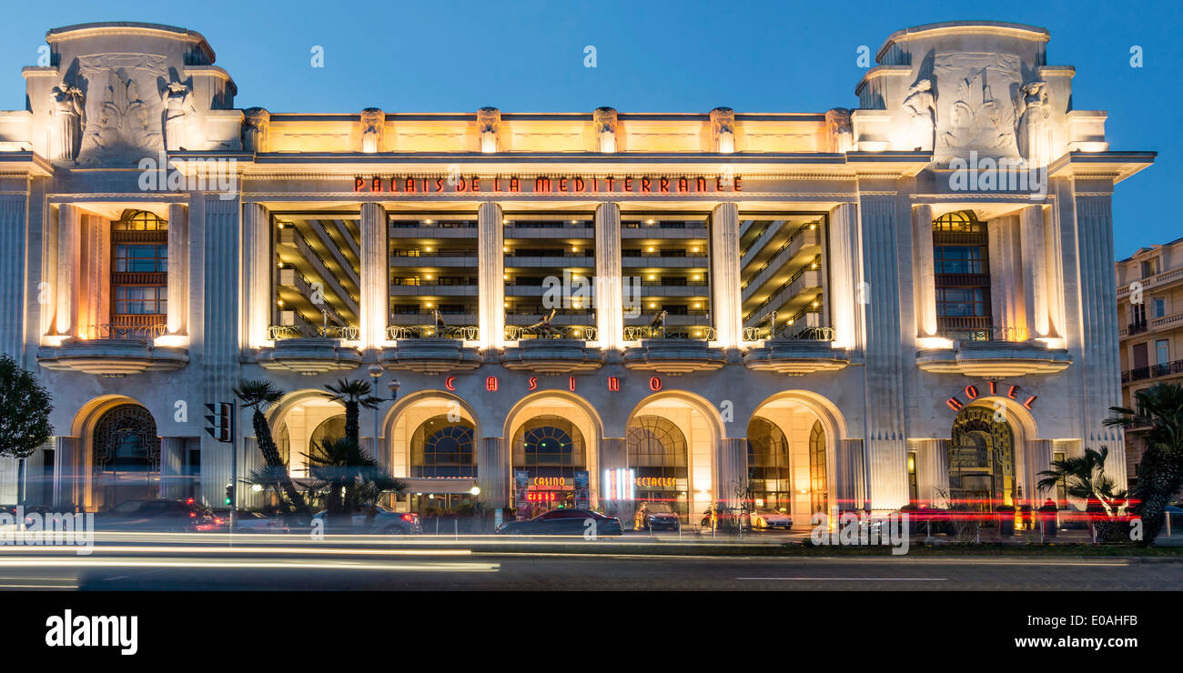 Palais la Mediterranee , Casino, Nice, France, Côte d'Azur, Alpes Maritime, le français Banque D'Images