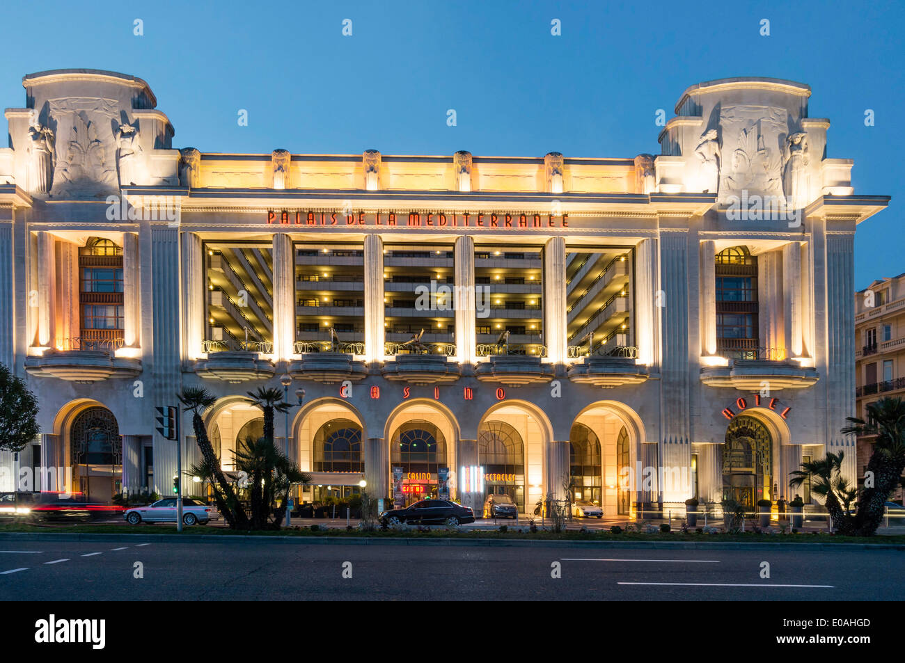 Palais la Mediterranee , Casino, Nice, France, Côte d'Azur, Alpes Maritime, le français Banque D'Images