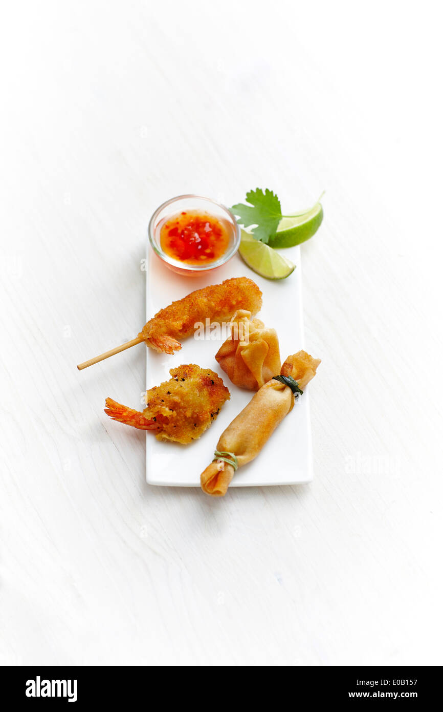 Fingerfood thaïlandais Banque D'Images