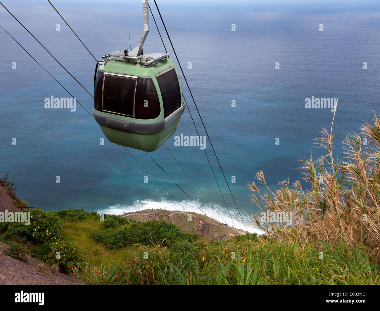 Funiculaire à la côte escarpée de Madère, Achadas da Cruz, Portugal Banque D'Images