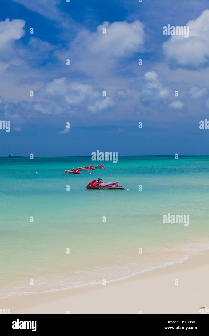 Jetskis, Palm Beach, Aruba, Lesser Antilles, Caribbean Banque D'Images