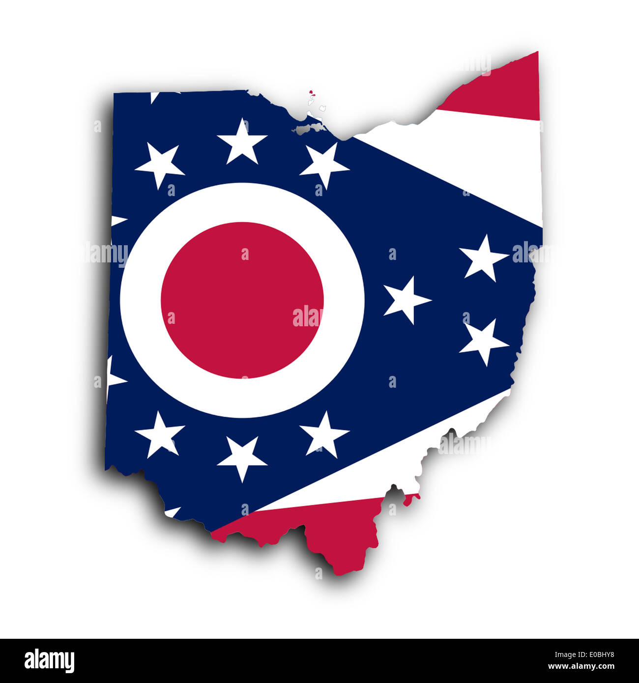 Site de l'Ohio rempli de l'état d'un drapeau Banque D'Images