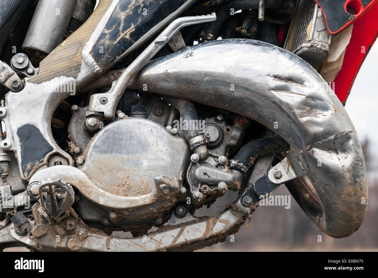 Close-up fragment de motocross sport moteur vélo Banque D'Images