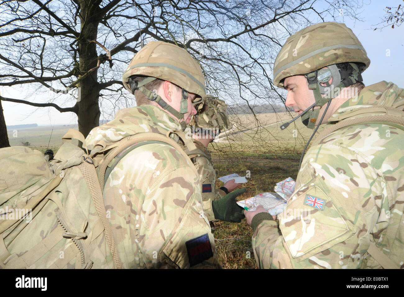 La famille de radios tactiques BOWMAN fournit l'armée britannique avec HF, VHF et UHF communications voix et données à partir de la formation Banque D'Images
