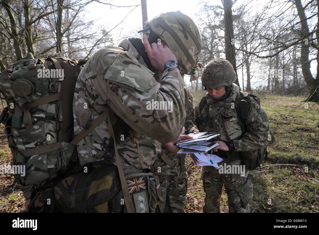 La famille de radios tactiques BOWMAN fournit l'armée britannique avec HF, VHF et UHF communications voix et données à partir de la formation Banque D'Images
