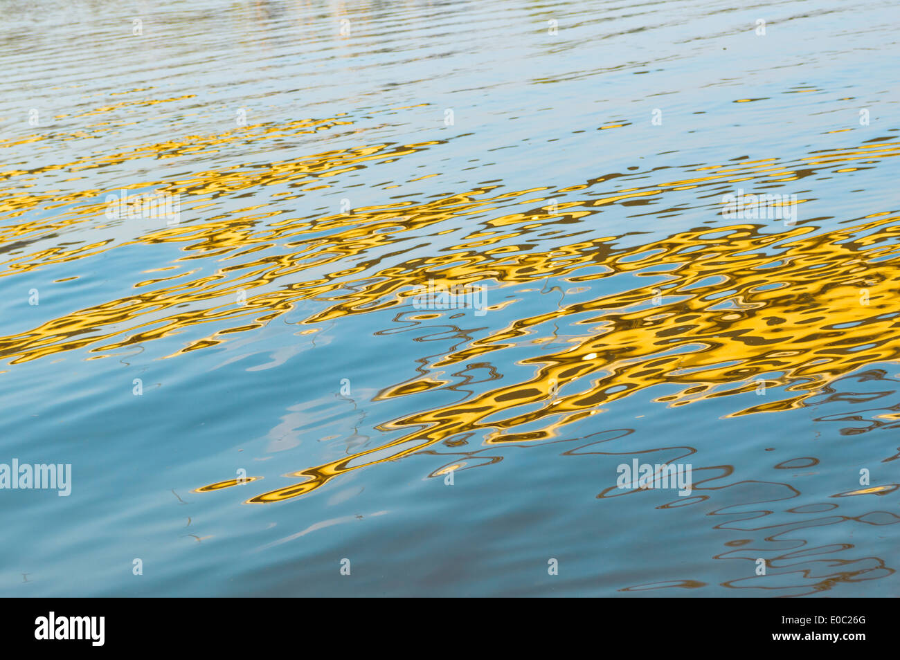 De détaillées de la surface de l'eau industriels pollués. Banque D'Images