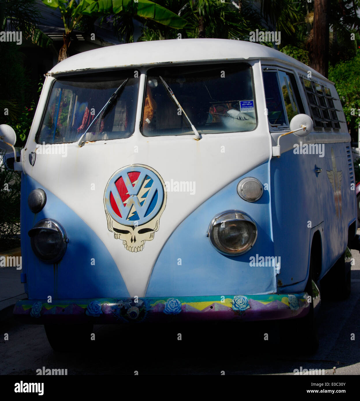 Volkswagen Bus à Key West Banque D'Images