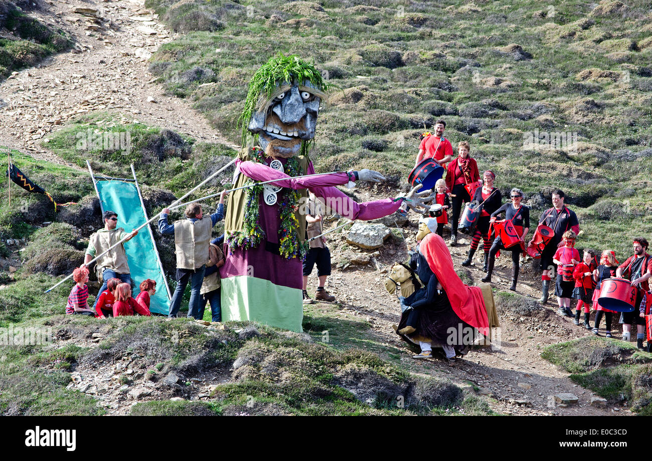 Le festival annuel de renforcer tenue à St.Agnes dans Cornwall, UK Banque D'Images