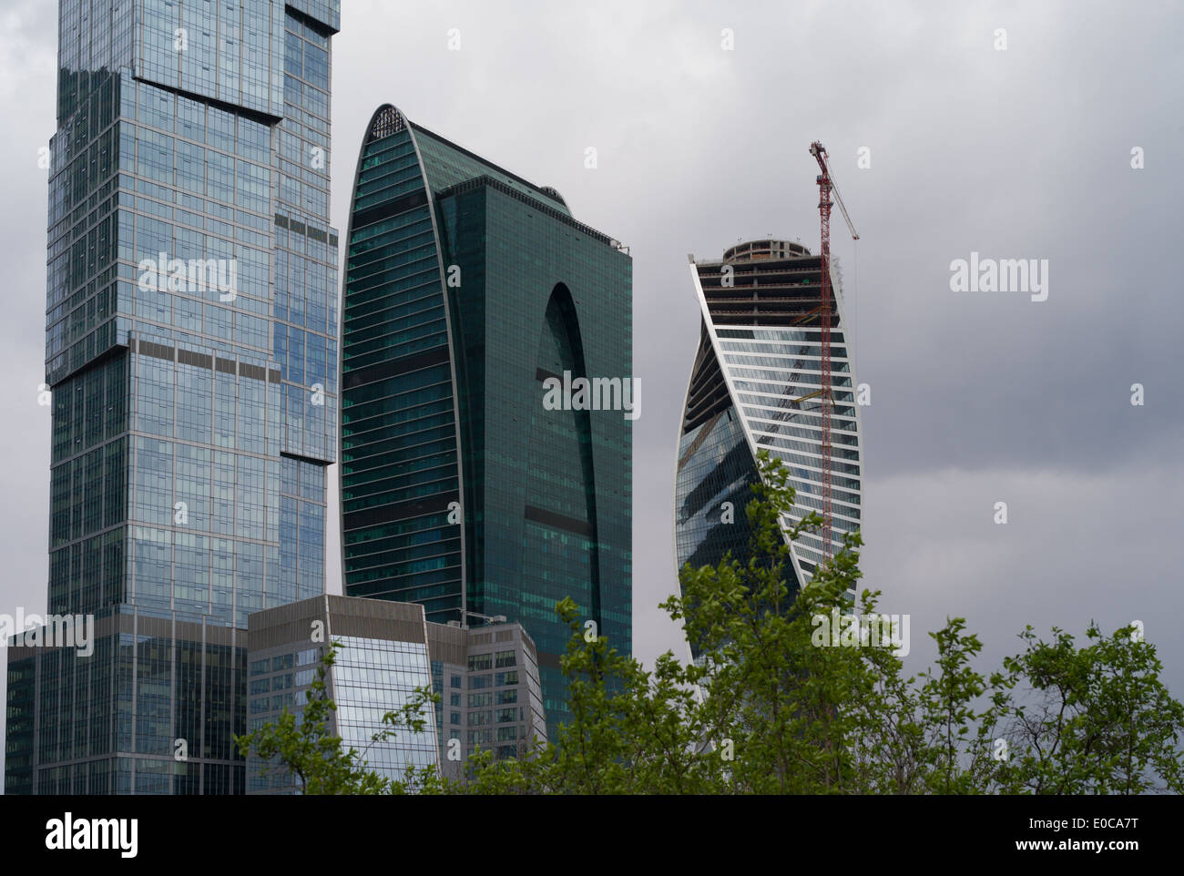 Bâtiment moderne, d'un centre d'affaires de la ville de Moscou,Russie, Banque D'Images