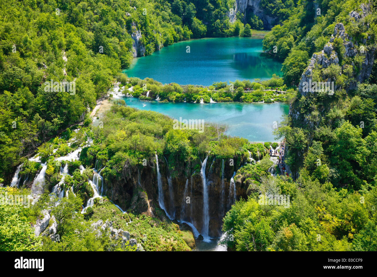 Parc national des lacs de Plitvice, Croatie. Banque D'Images