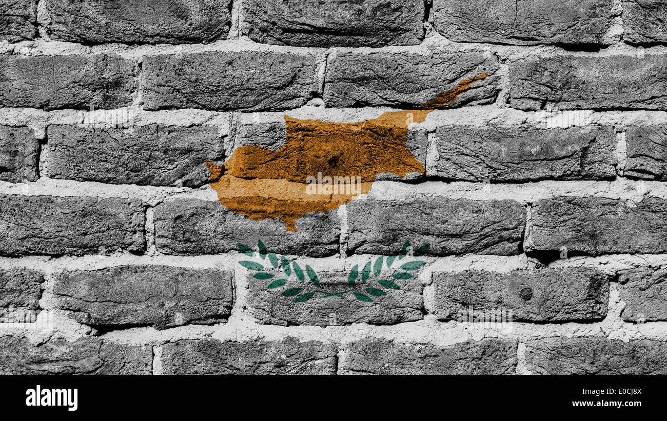 La texture du mur de brique très ancien pavillon de Chypre Banque D'Images