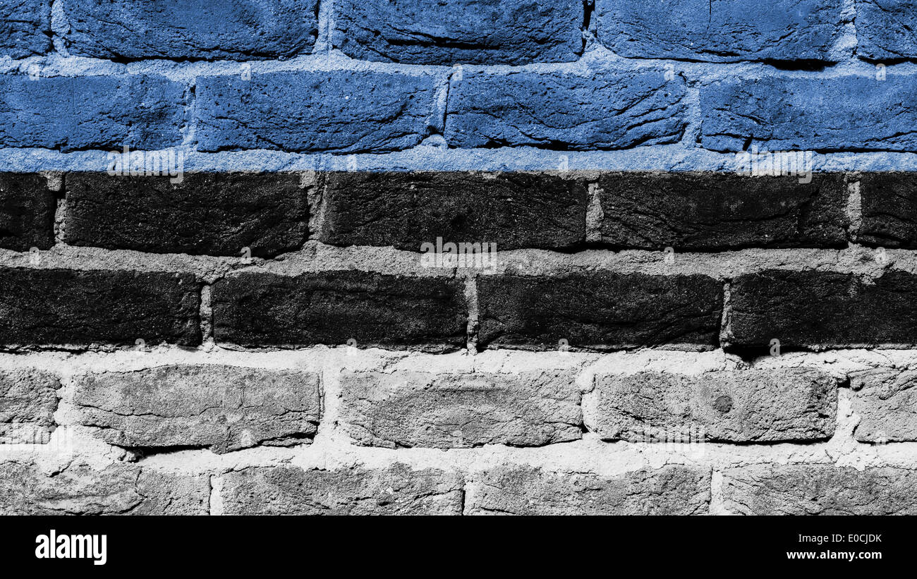 La texture du mur de brique très ancien pavillon de l'Estonie Banque D'Images