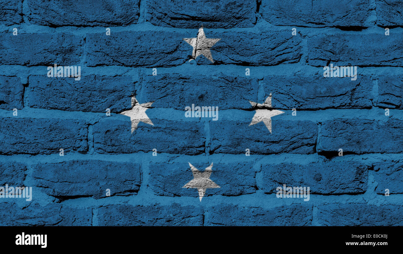 La texture du mur de brique très ancien pavillon de Micronésie Banque D'Images