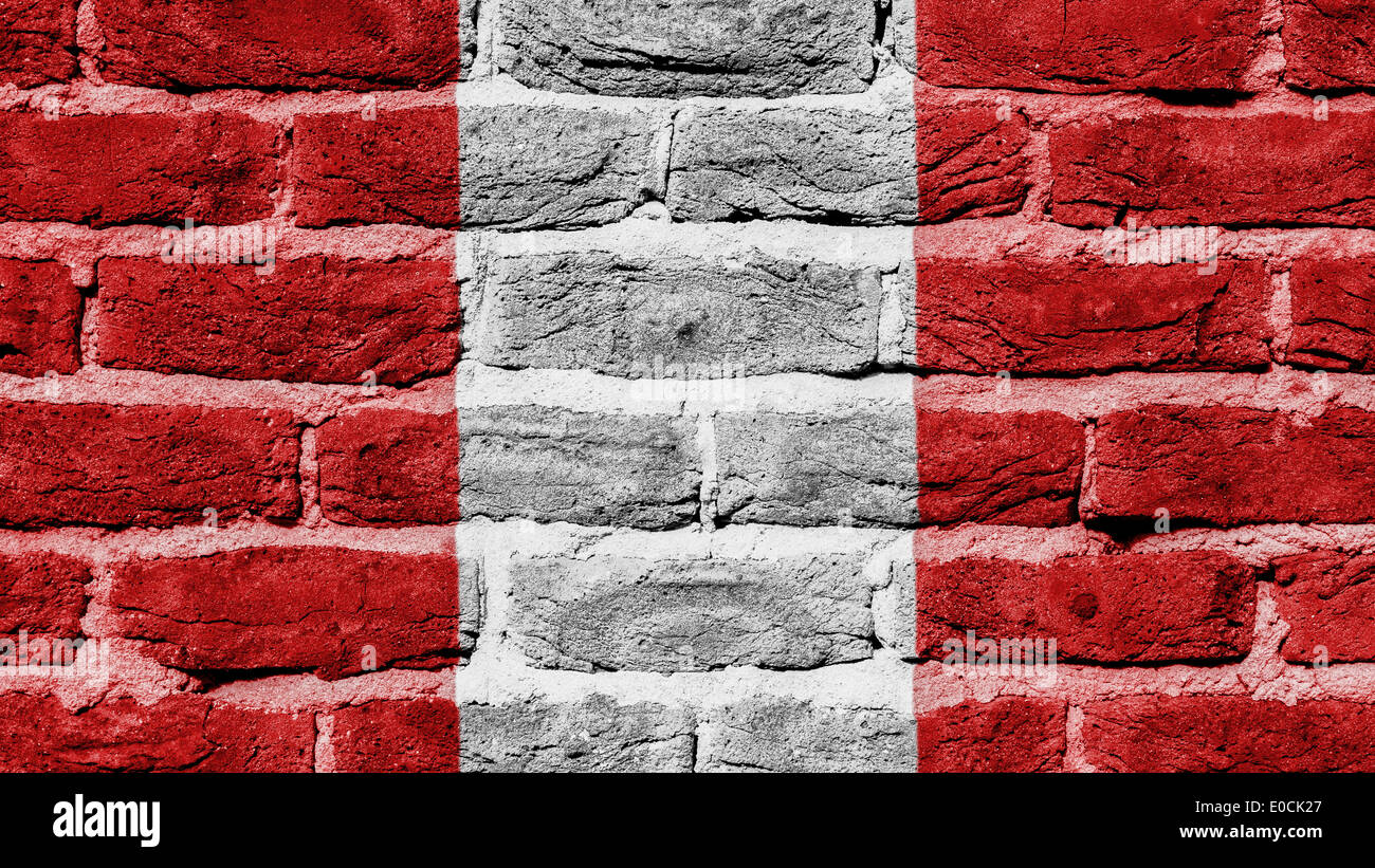 La texture du mur de brique très ancien pavillon de Pérou Banque D'Images