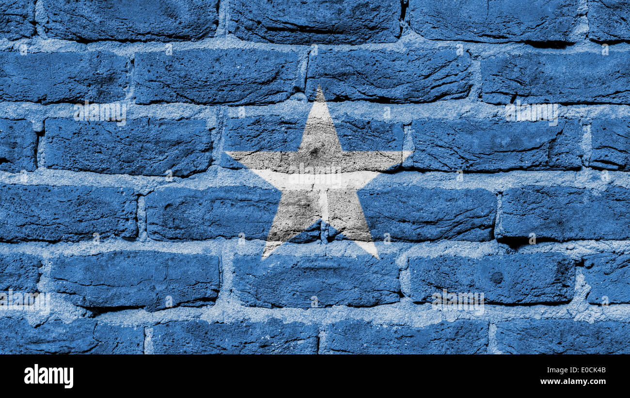 La texture du mur de brique très ancien pavillon de la Somalie Banque D'Images