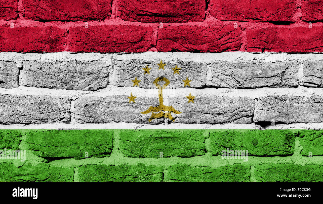 La texture du mur de brique très ancien pavillon de l'Tadjikistan Banque D'Images