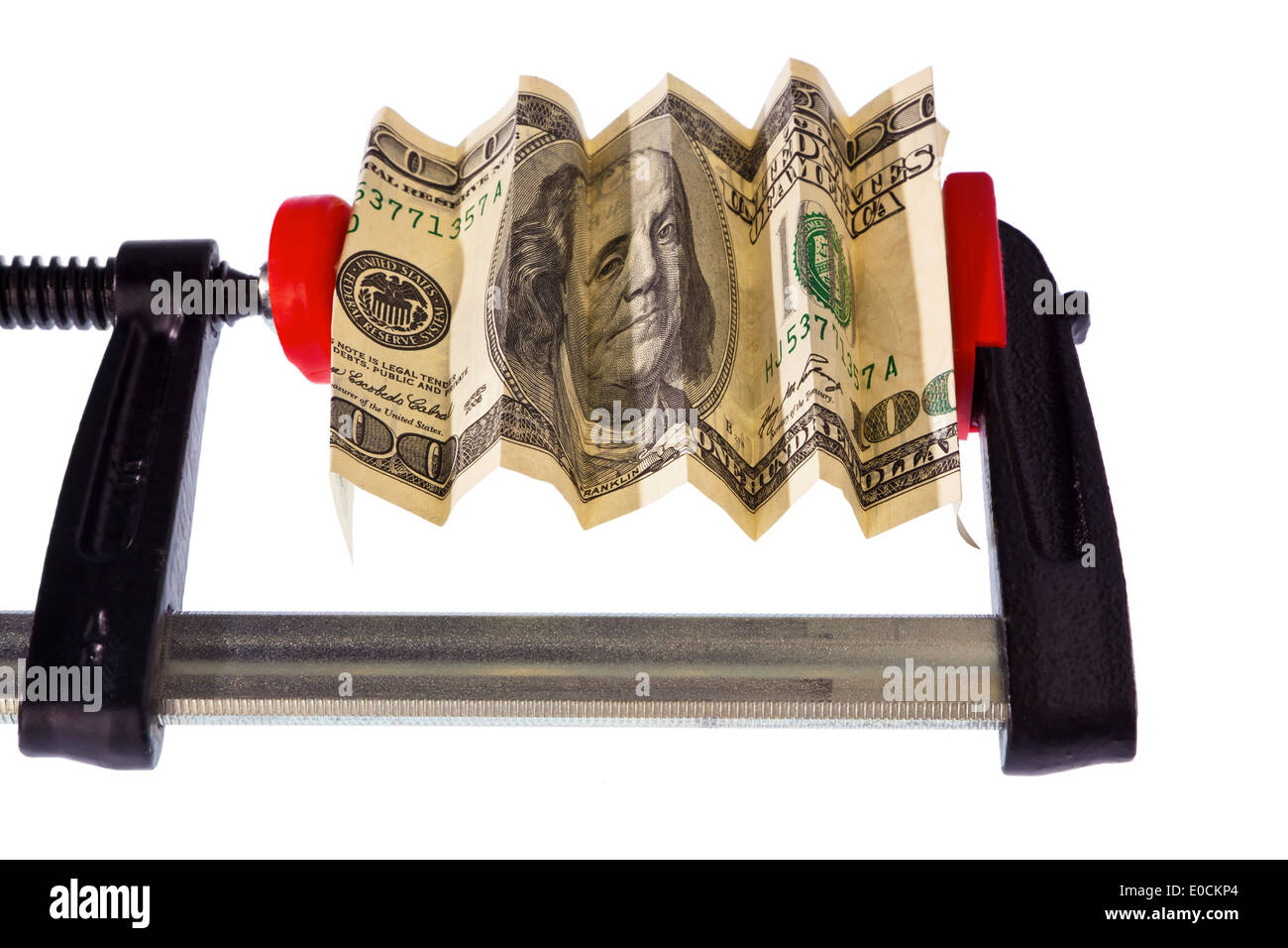 Dollar sous pression. Crise économique et crise financière Banque D'Images