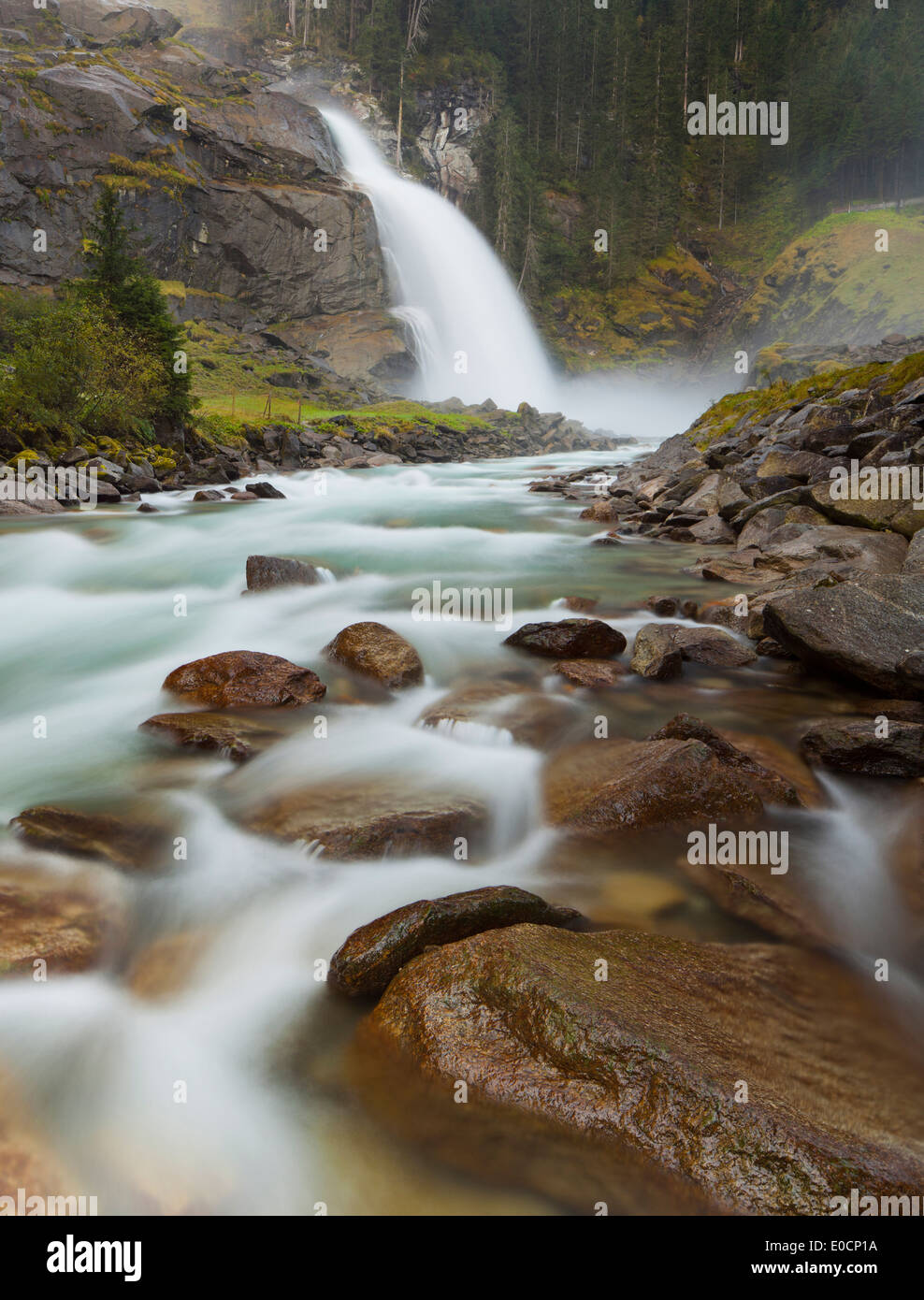 Chutes de Krimml, Krimml, Gerlos, Tyrol, Salzbourg, Autriche Banque D'Images