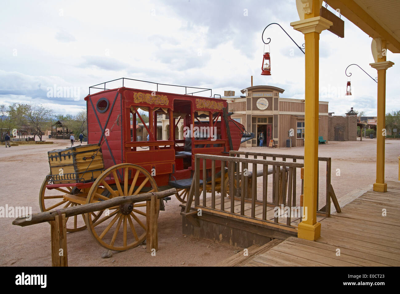 Transport dans une scène sonore de film, Old Tucson Studios, désert de Sonora, en Arizona, USA, Amérique Latine Banque D'Images