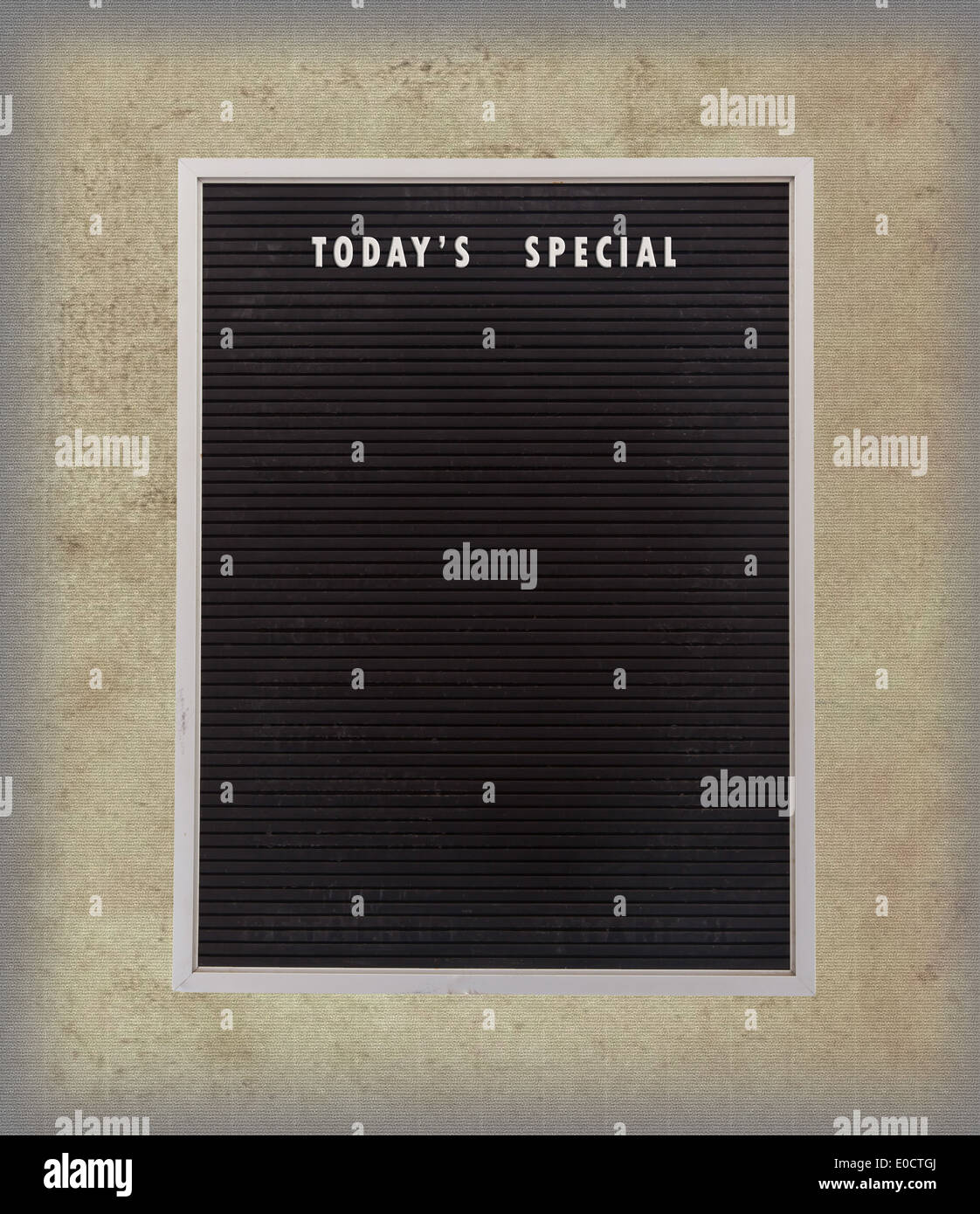 Conseil restaurant vide (bouchon) les gens d'aujourd'hui avec isolé sur fond vintage spécial Banque D'Images