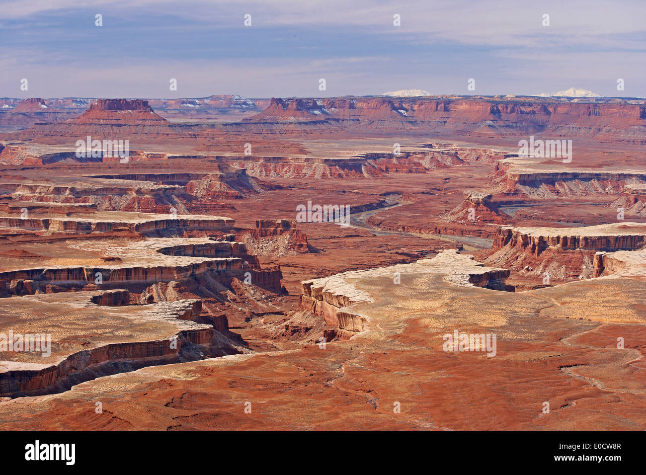 Donnent sur la rivière Verte, Canyonlands National Park, Utah, USA, Amérique Latine Banque D'Images