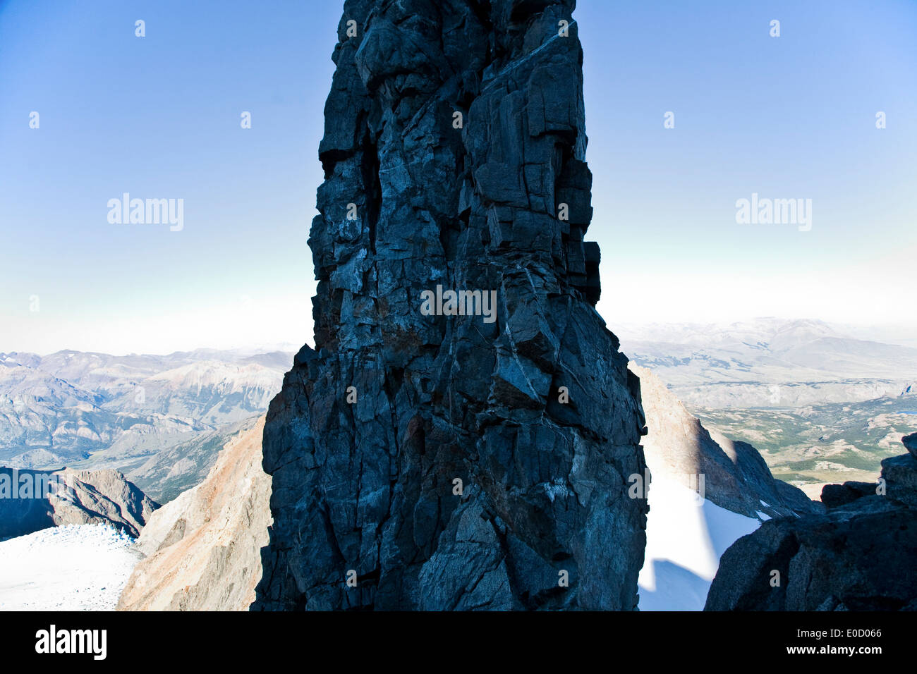 Un rocher de l'aiguille, El Chalten, Patagonie, Argentine Banque D'Images