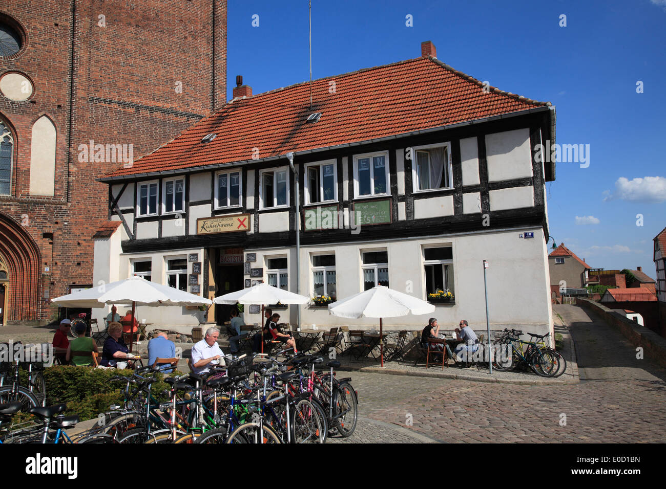 Restaurant EXEMPEL, Tangermuende Elbe, Tangermünde, Altmark, Sachsen-Anhalt, Allemagne, Europe Banque D'Images