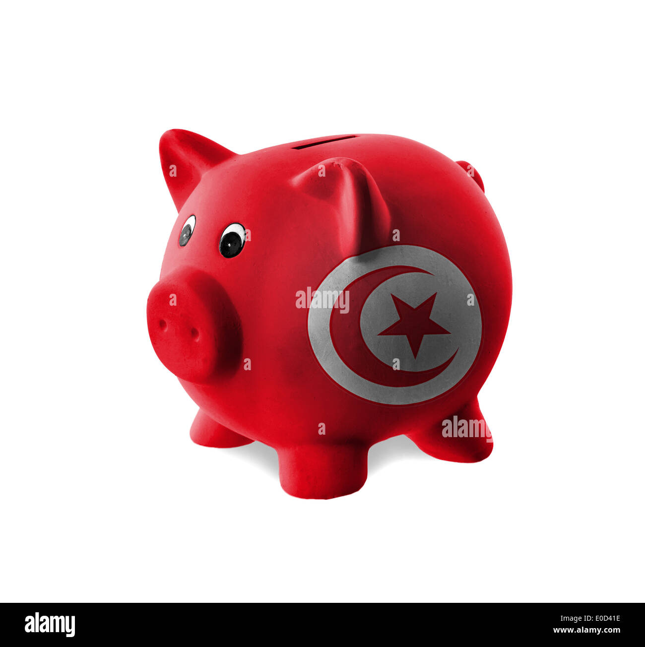 Tirelire en céramique avec la peinture du pavillon national Tunisie Banque D'Images