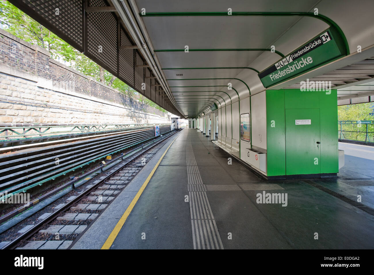 Friedensbrücke Ubahnstation, Wien, Österreich - Station de métro Friedensbrücke, Vienne, Autriche Banque D'Images