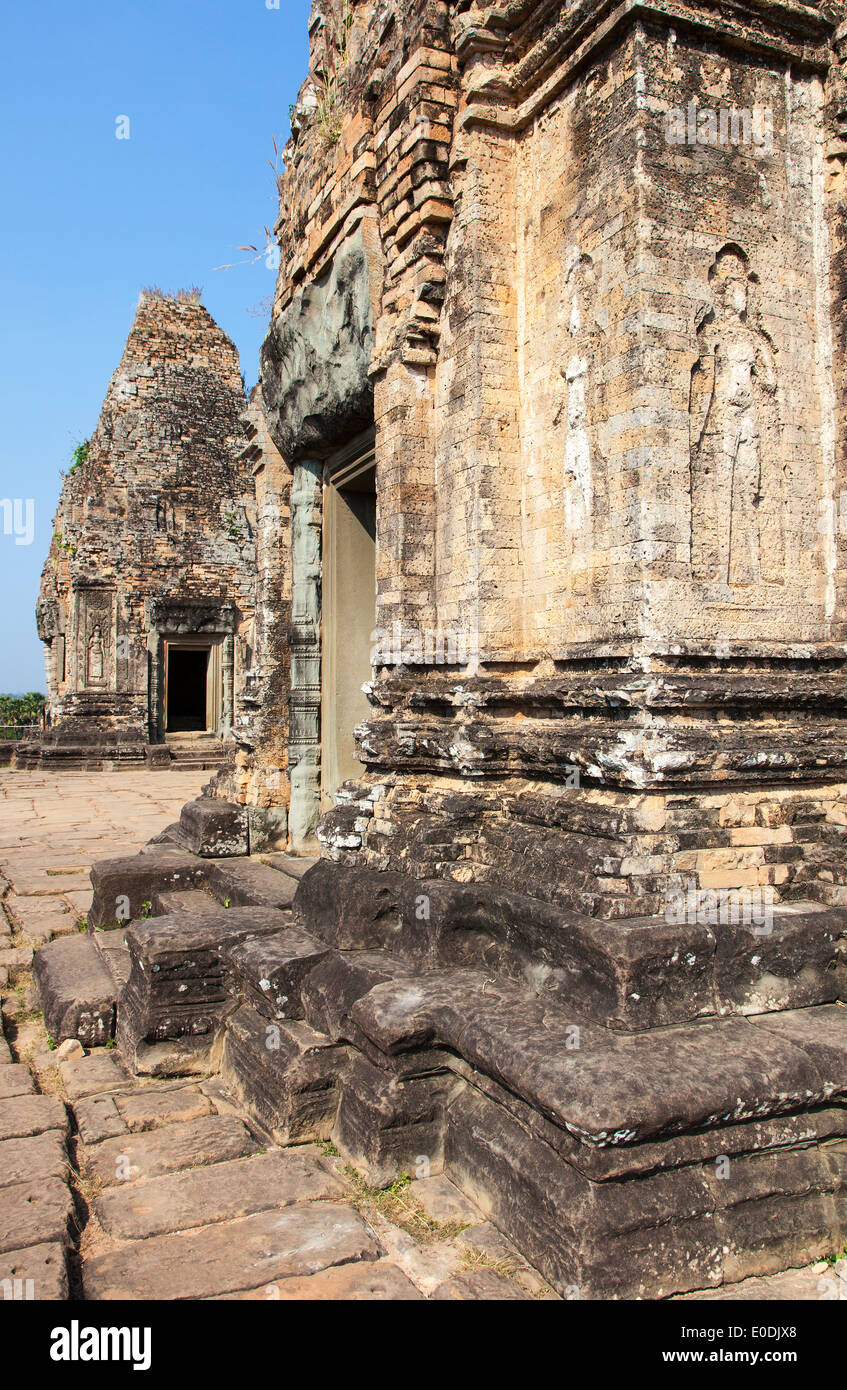 Pyramides de Pre Rup, temple Angkor, Cambodge Banque D'Images