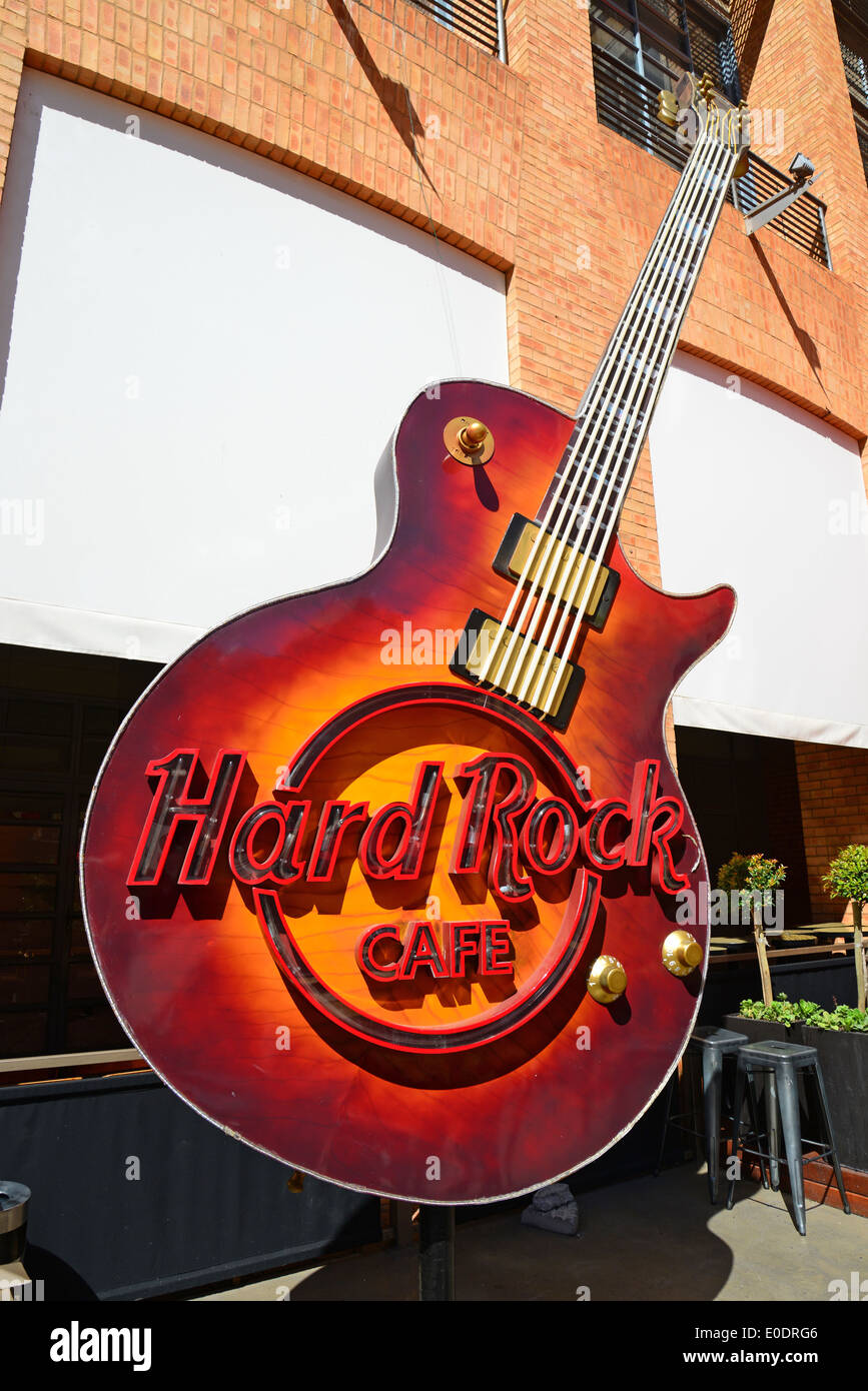 Logo guitare, Hard Rock Café, Place Nelson Mandela, CBD, Sandton,  Johannesburg, Gauteng Province, République d'Afrique du Sud Photo Stock -  Alamy