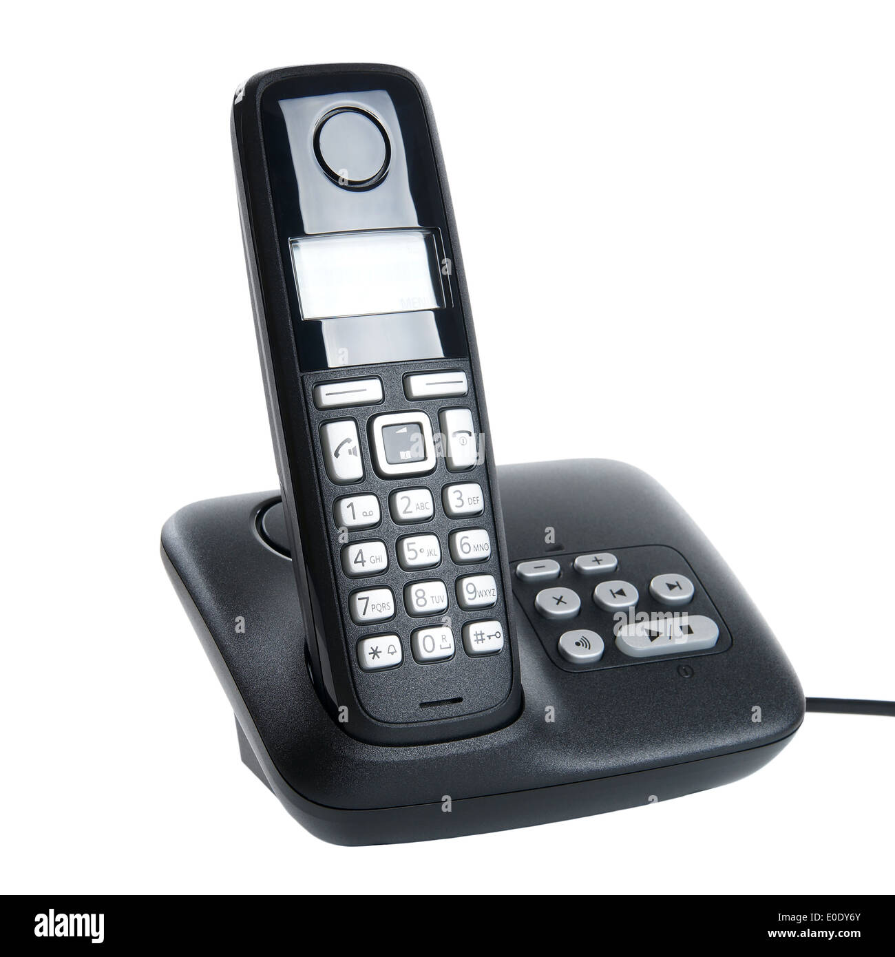 Téléphone DECT avec répondeur et de la station de base Photo Stock