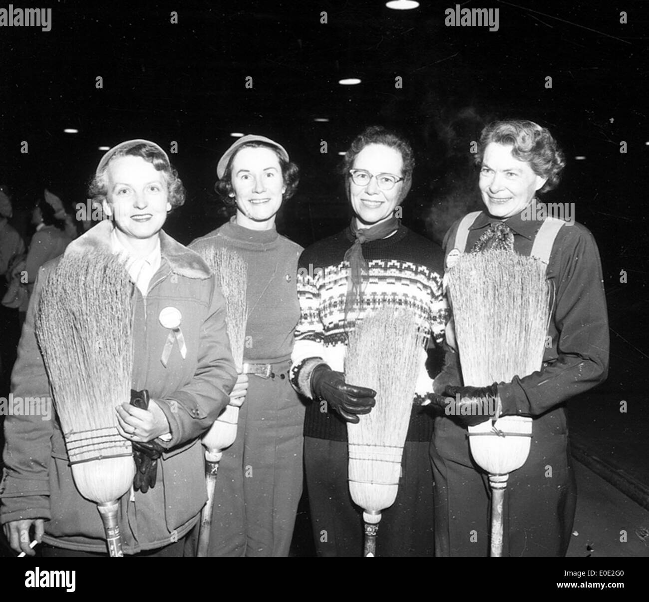 Champs de l'Alberta de curling féminin Banque D'Images