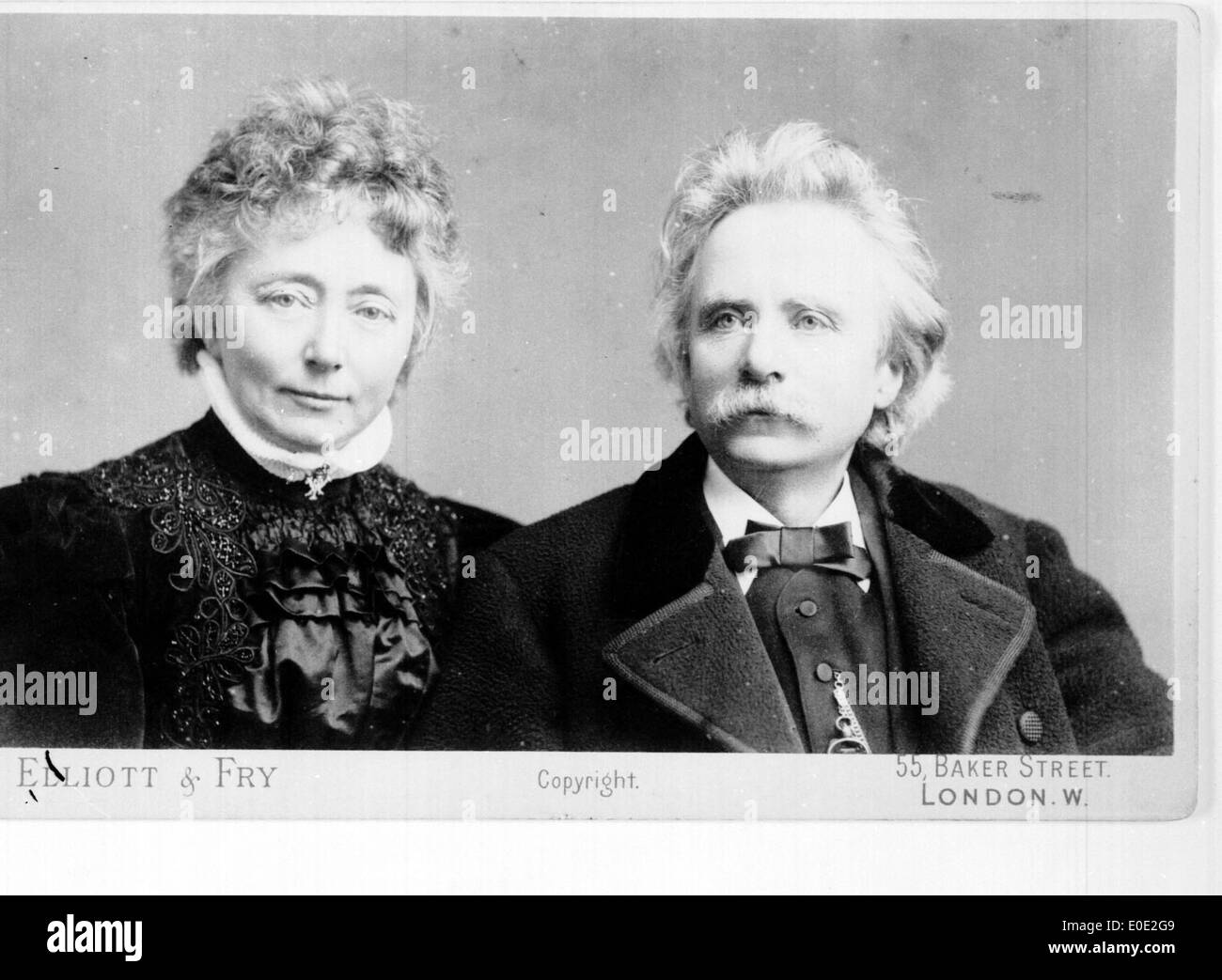 Edvard et Nina Grieg portrait Banque D'Images