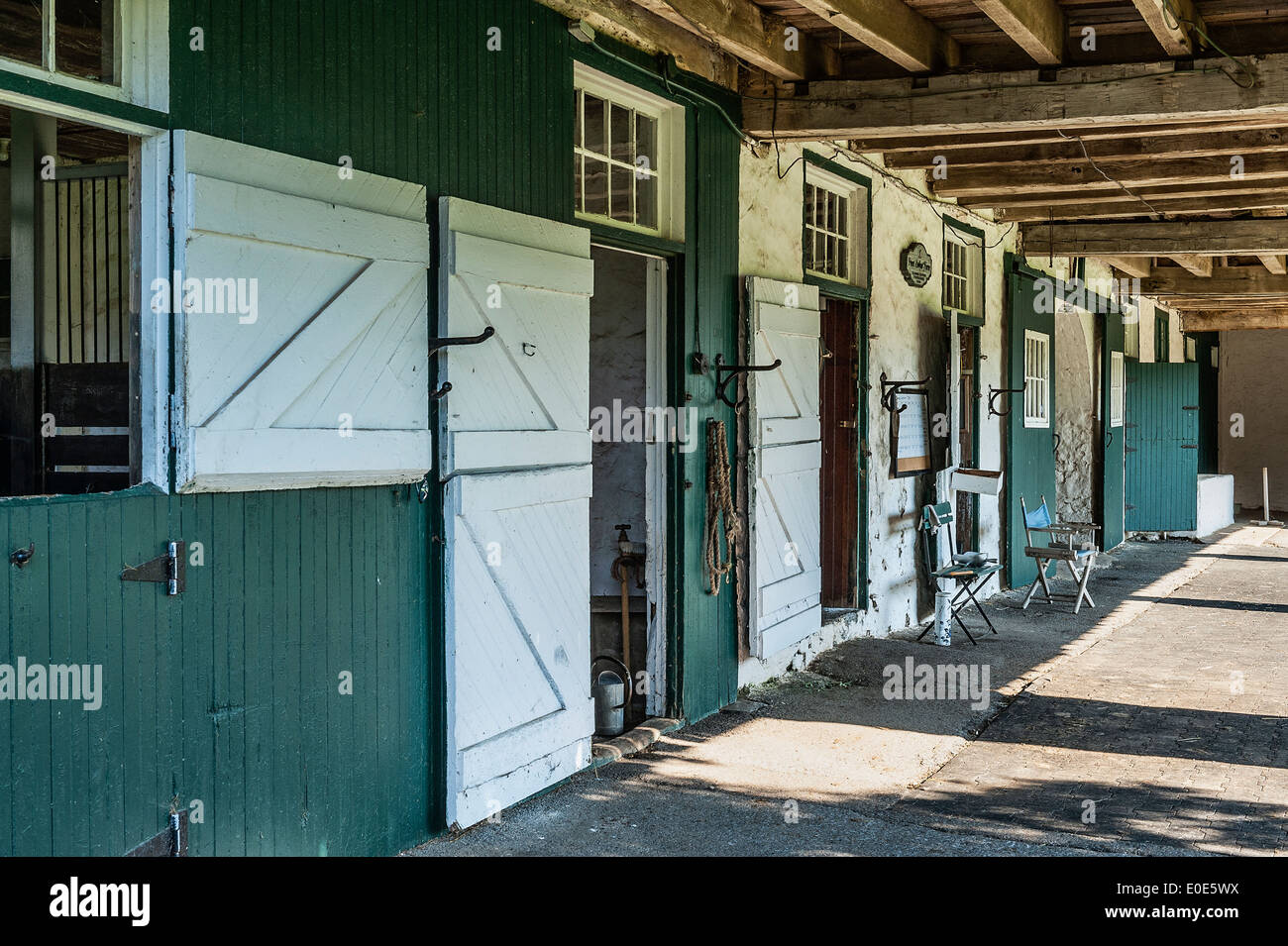 Horse Barn et stable, Delaware, Etats-Unis Banque D'Images