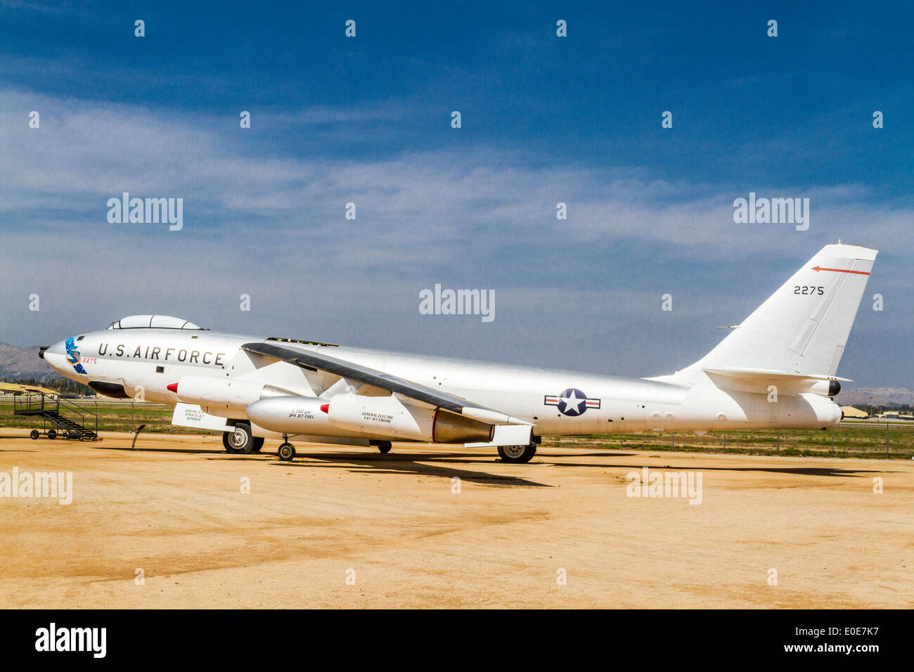 Un Boeing B-47E Stratojet au Champ de Mars Le Musée de l'air à Riverside en Californie Banque D'Images