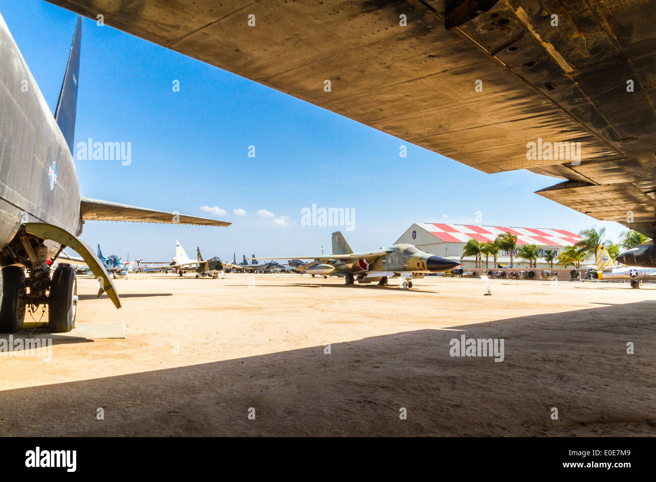 Un Boeing B-52D au Champ de Mars Le Musée de l'air dans Californiaseum Riverside Riverside en Californie Banque D'Images