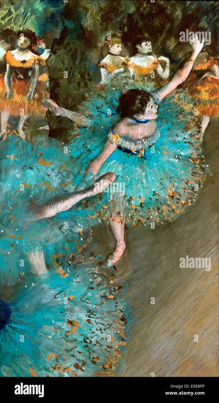 Danseuse Danseuse se balançant (en vert) 1877-79 Edgar Degas 1834-1917 France French Banque D'Images