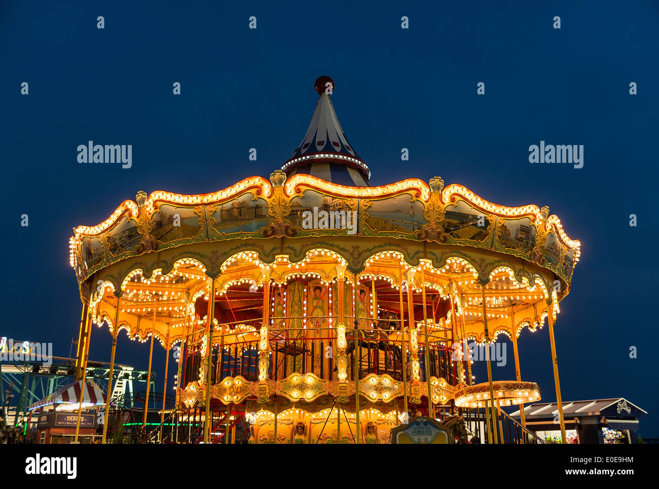 Manèges carrousel, Atlantic City, New Jersey, USA Banque D'Images