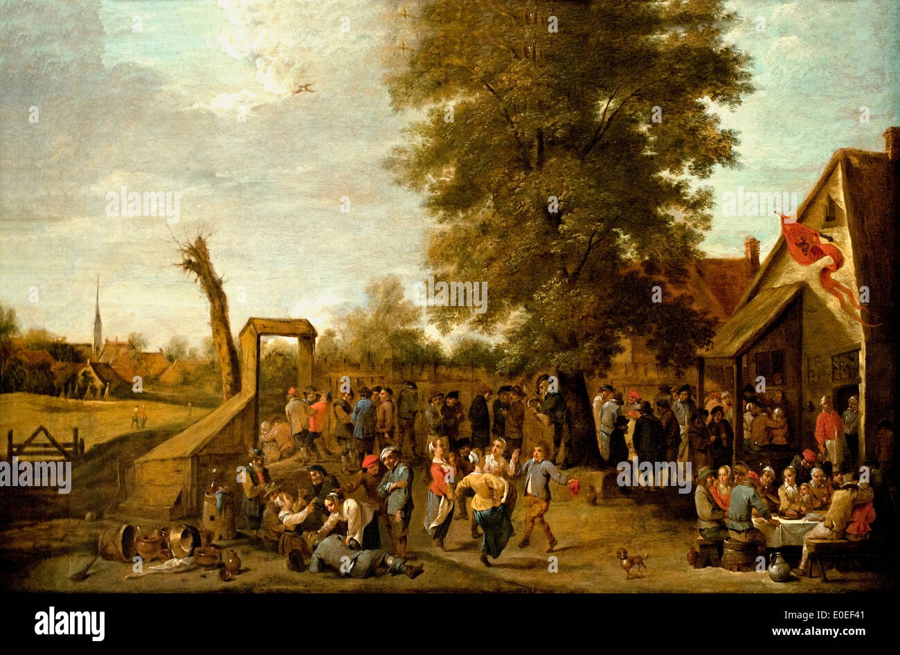 The Village Fête ( Party ), 1650 David Teniers II,1610-1690 Belgique belge Banque D'Images