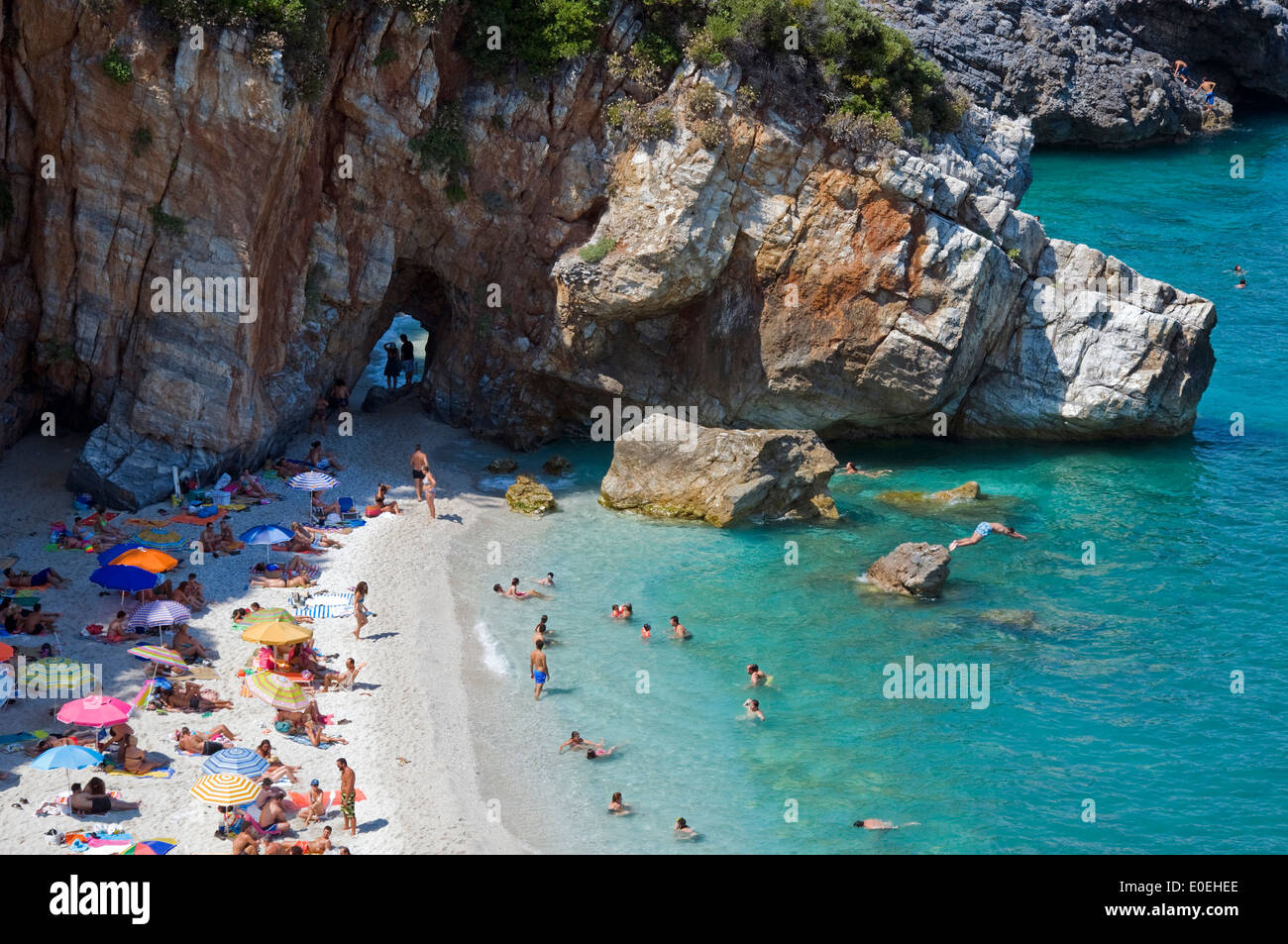 Milopotamos Beach sur la péninsule de Pelion, Thessalie, Grèce Banque D'Images