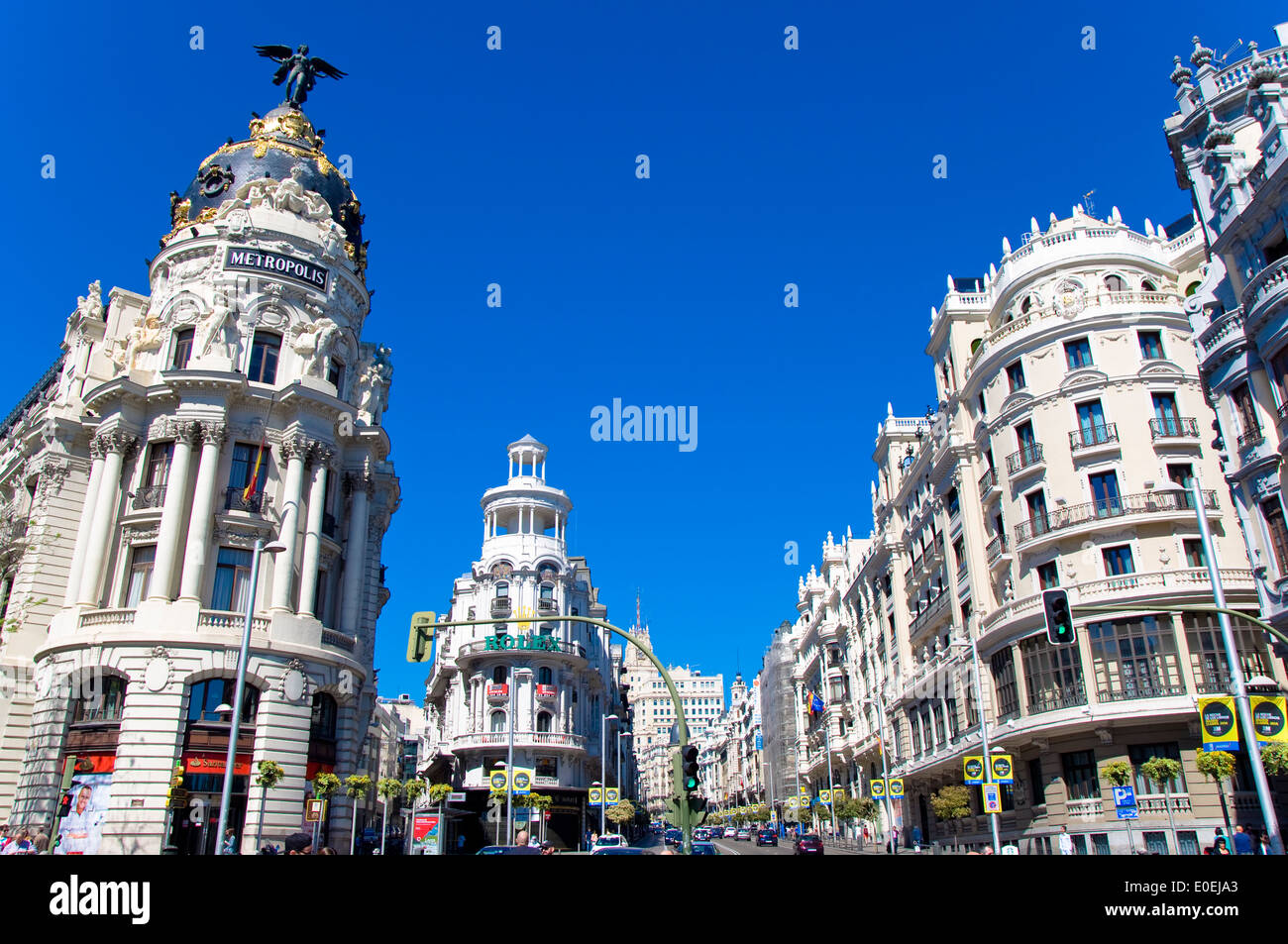 Le bâtiment Metropolis, Madrid, Espagne Banque D'Images Le bâtiment Metropolis, Madrid, Espagne Banque D'Images