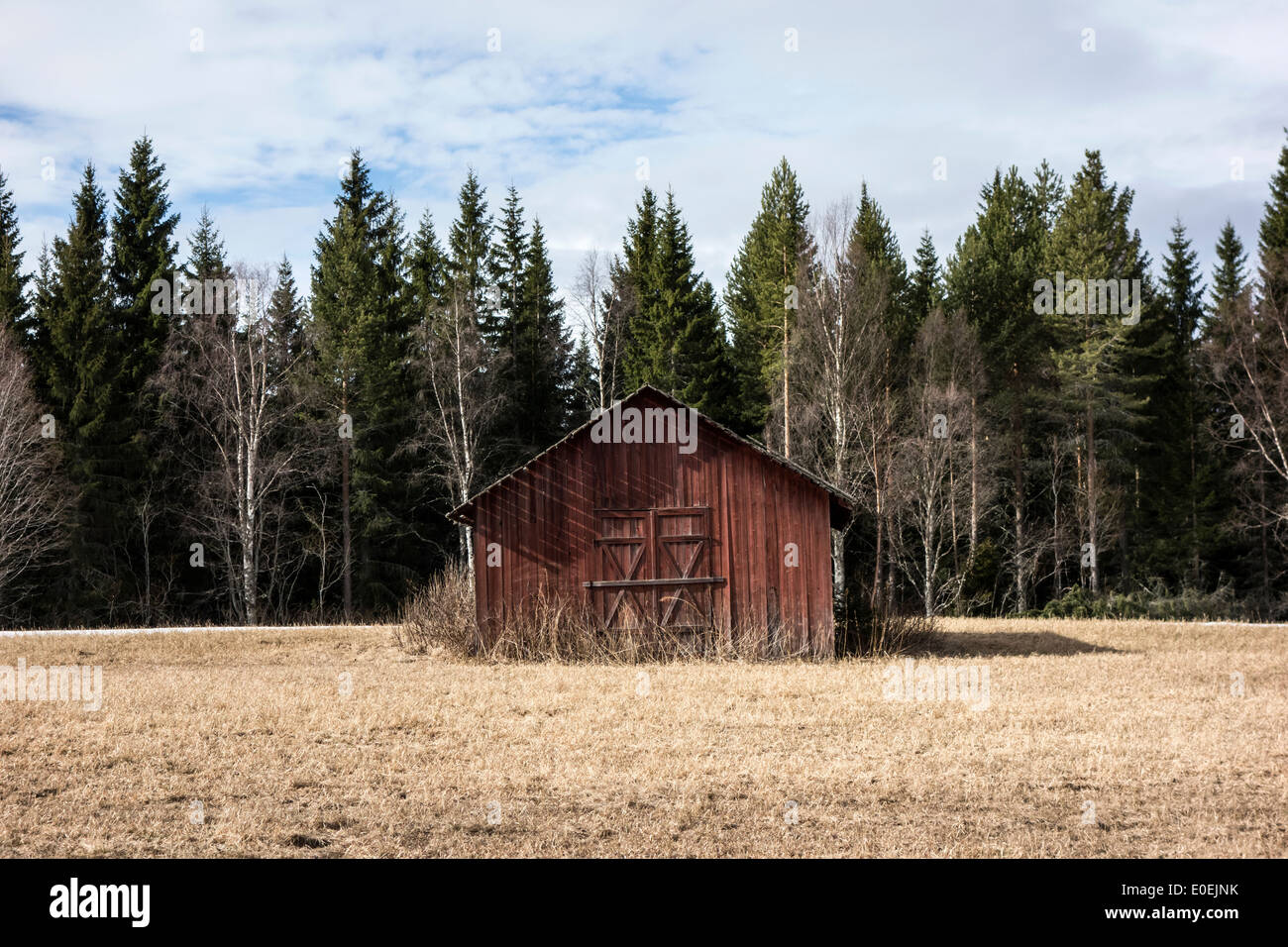 Vieille maison de bois dans la montagne Banque D'Images