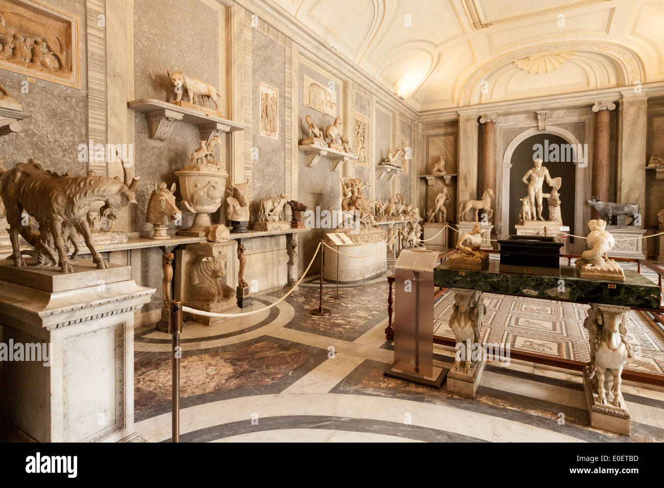La salle d'animaux, les Musées du Vatican, Vatican, Rome, Italie Europe Banque D'Images