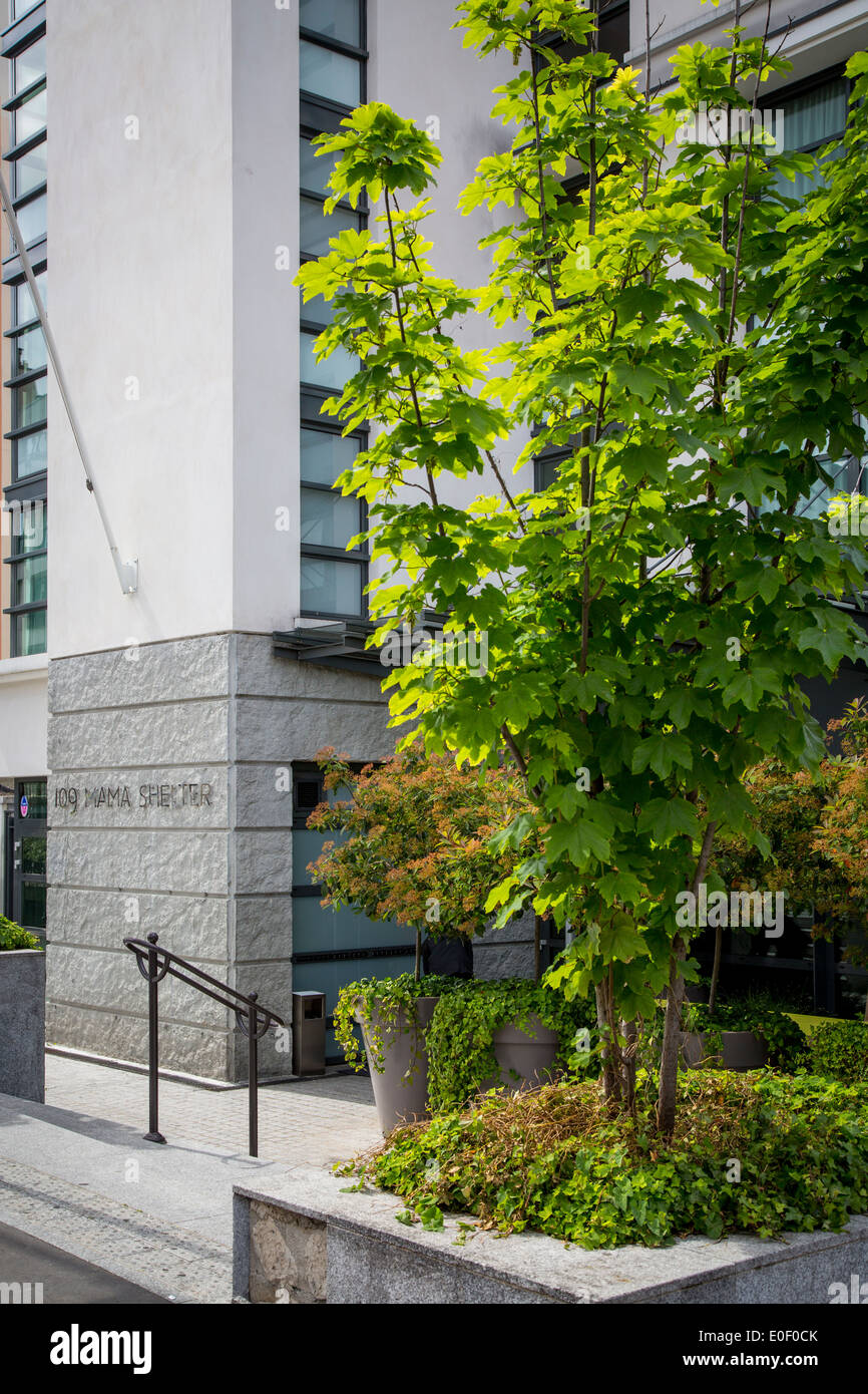 Avant de Mama Shelter Hôtel dans le 20ème arrondissement, Paris, Ile-de-France, France Banque D'Images