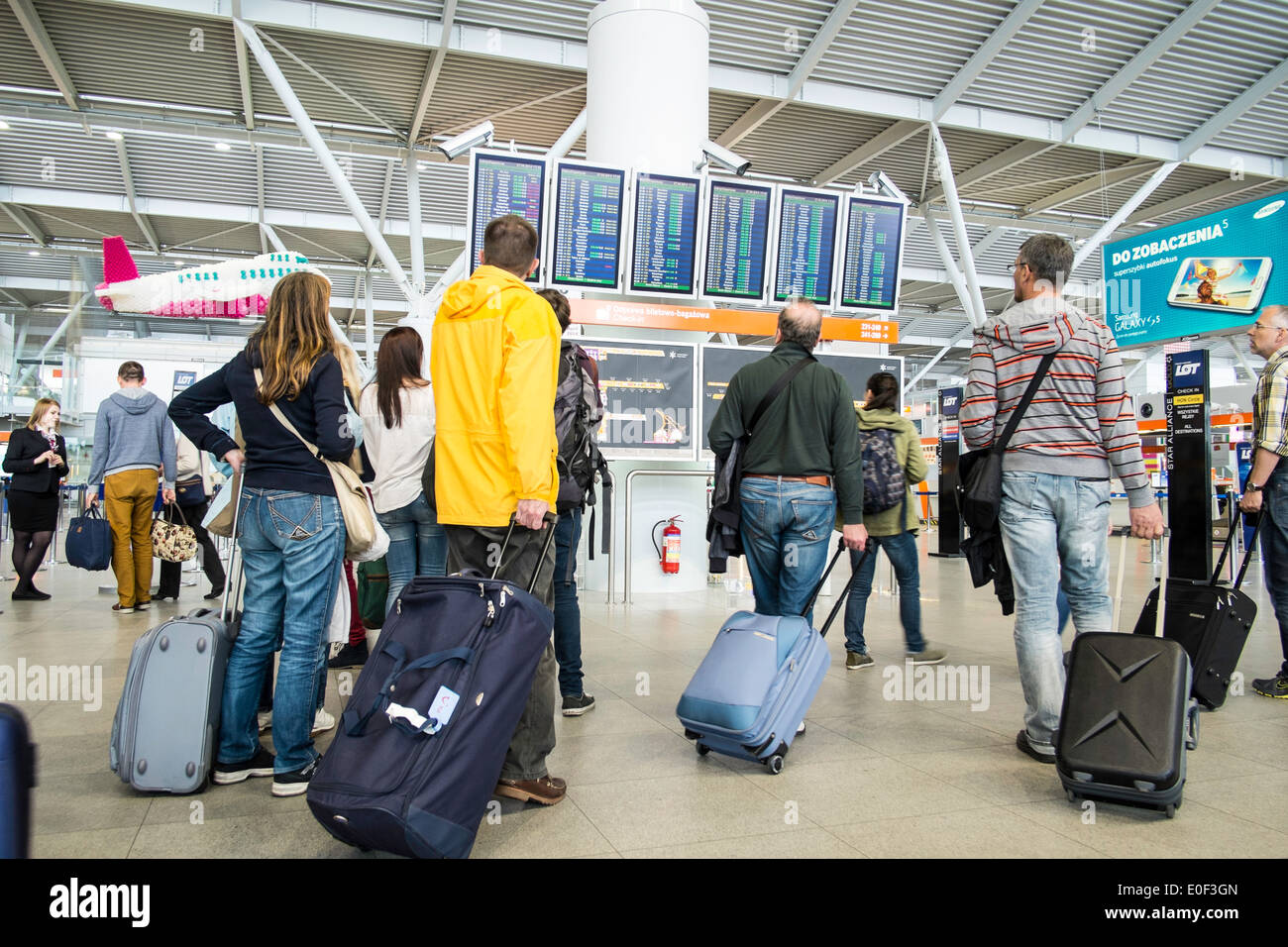 La borne Airport Okecie Pologne EU transport voyage Banque D'Images