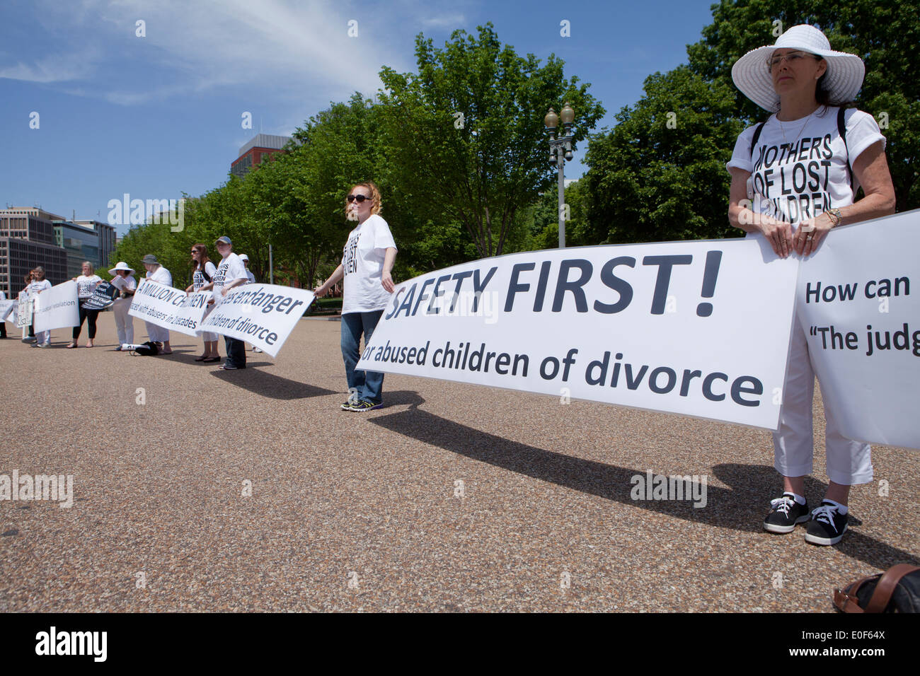 Membres de la mère des enfants perdus manifestation à Washington, DC, USA Banque D'Images