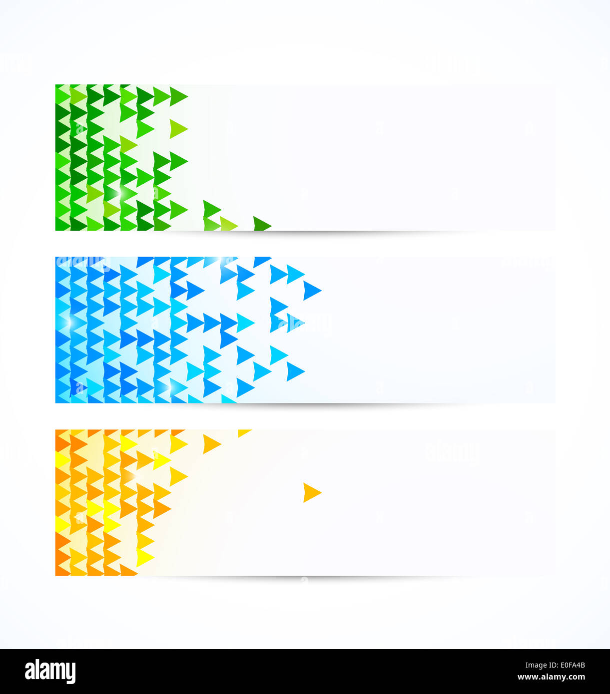 Ensemble d'abrégé des bannières. Illustration lumineuse Banque D'Images