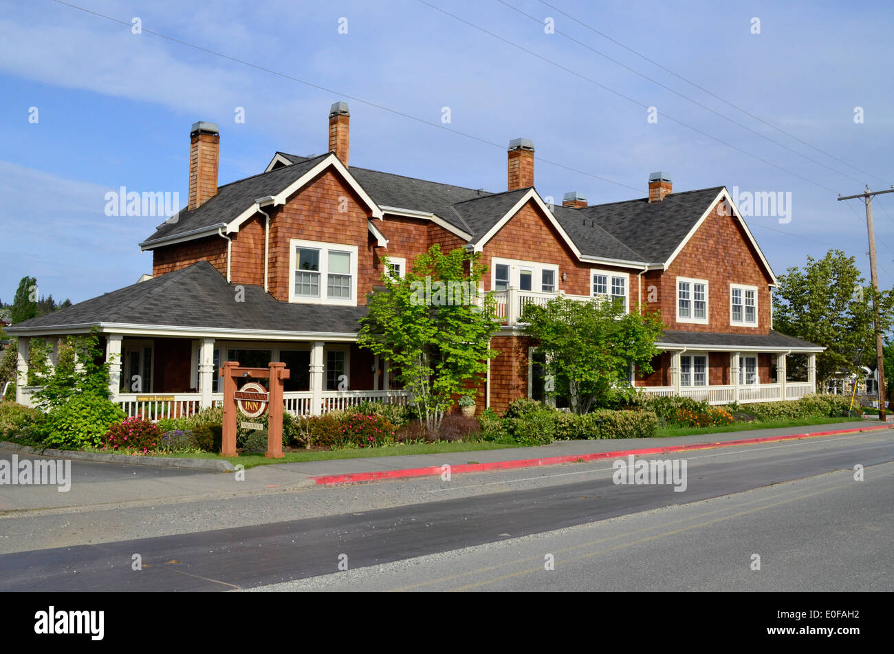 Saratoga Inn sur Whidbey Island, État de Washington, USA. Chambres d'hôtes rural charmant Inn à Langley, Washington. Banque D'Images